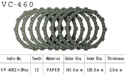 Kit Disques d'Embrayage Garnis Zx750 Turbo 1984/1985