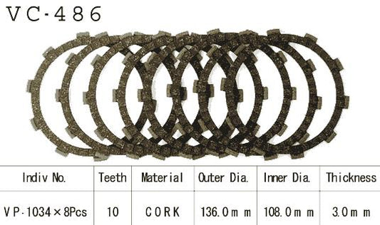 Kit Disques d'Embrayage Garnis Kdx200 H1/H2 1995/1996