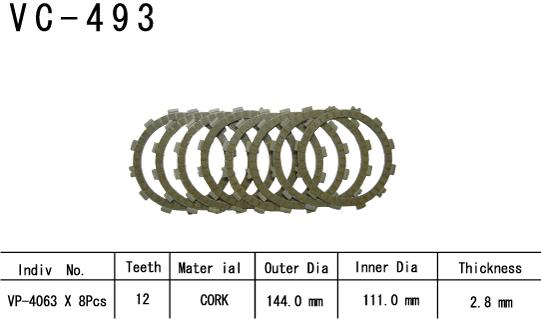 Kit Disques d'Embrayage Garnis Rm-Z Kx-F 250 2004