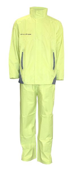 Ensemble Pluie Taille M Polyester Revêtement Pvc Jaune Marquages Reflechissants